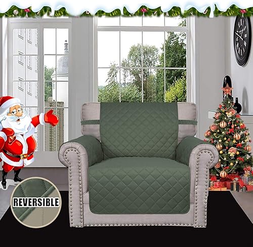 Miniatura 2 de Easy-Going - Funda para sillón reversible y resistente al agua, protector de muebles con correas elásticas, para mascotas, niños, perros y gatos