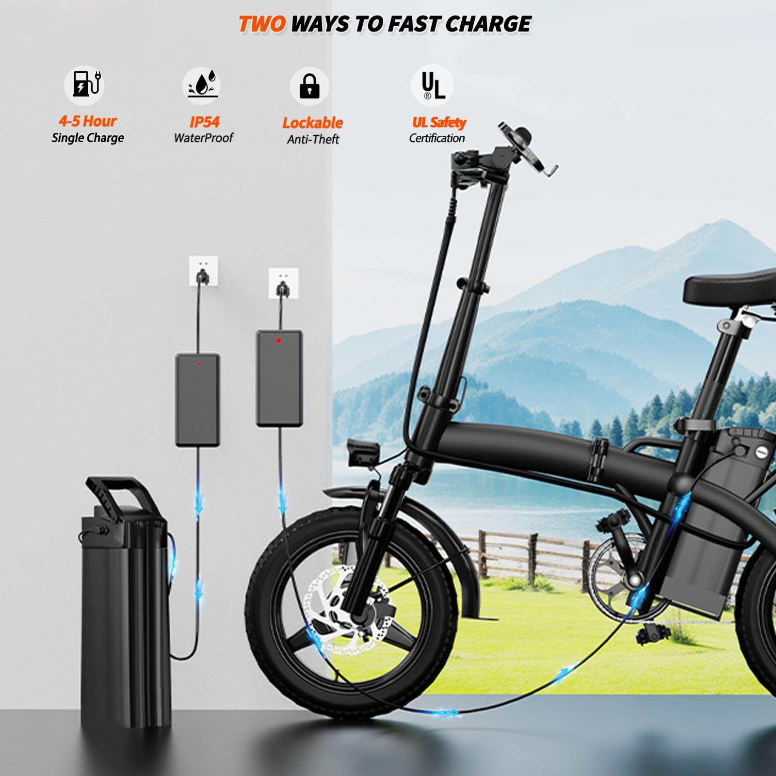 Folding Electric Bike for Adults, 500W Motor, 23MPH Max Speed 14