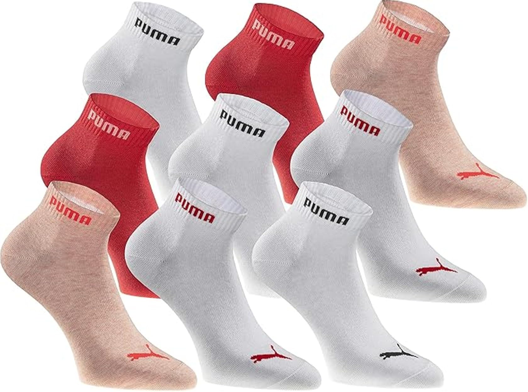 PUMA Skarpety ćwiartkowe, unisex, 18 par, kolekcja Statement