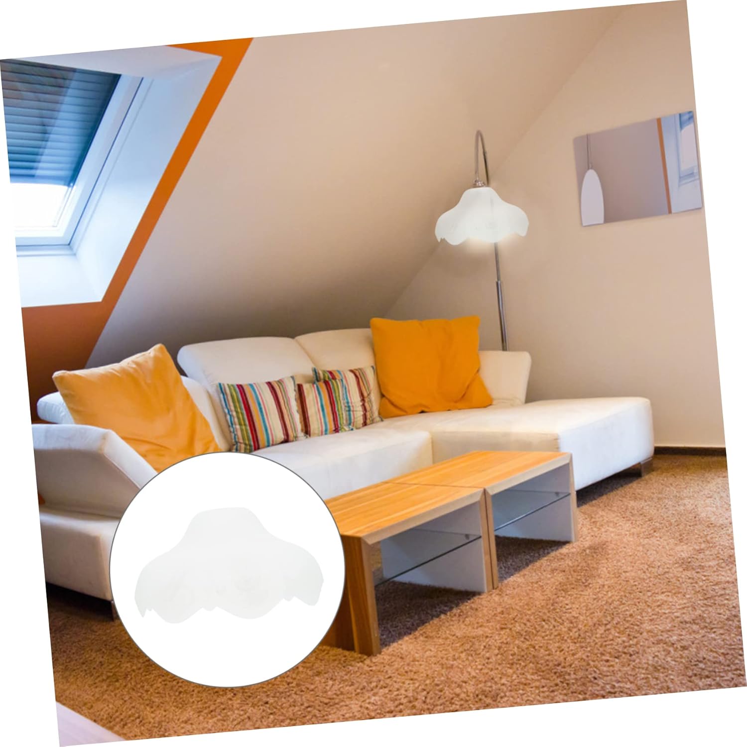 1pc Frosted Glass Lampshade Simple Light Cover for Ceiling Fixtures Elegant Decorative Shade for Pendant Lights and Wall Sconces Easy to Install Chic White Design