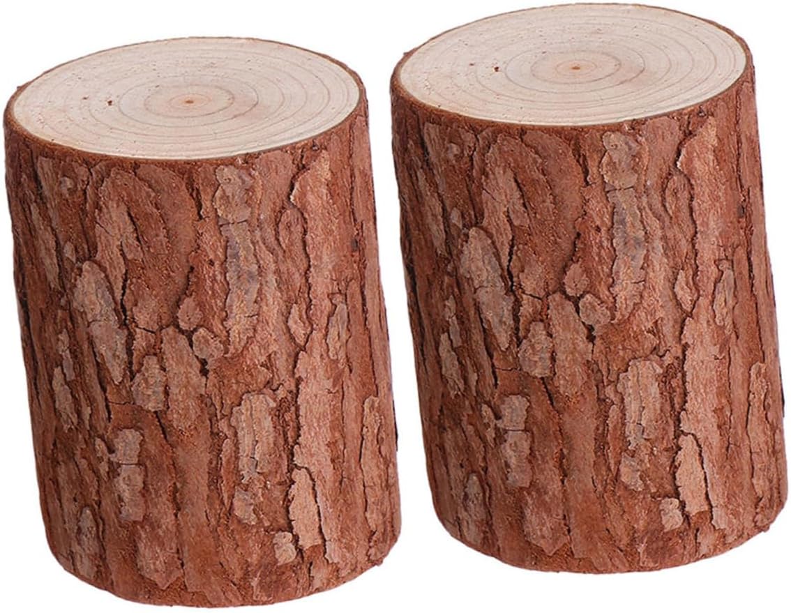 Amazon.com: SEWACC 2pcs Wood Pile Props Decoration Mini Landscape ...