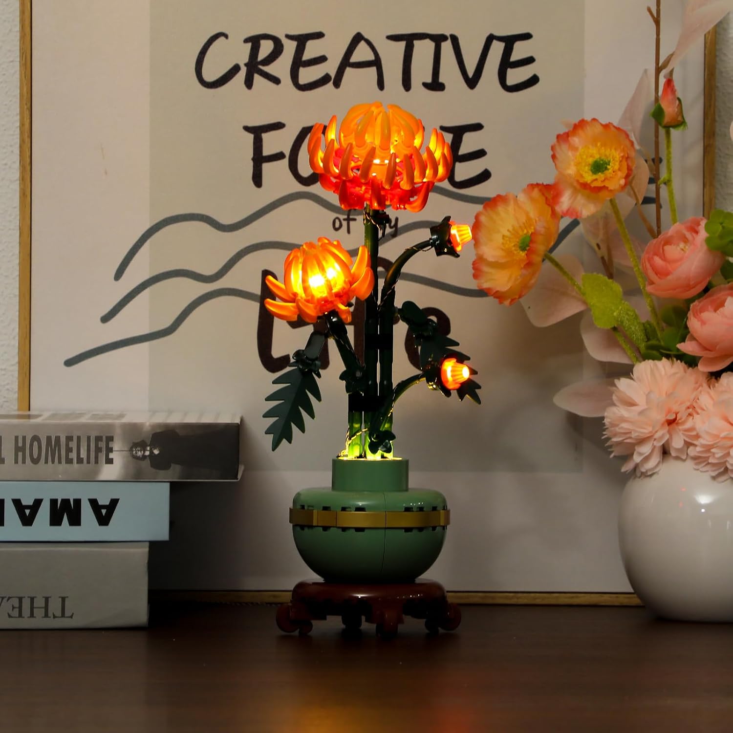 BRIKSMAX Light Kit for Chrysanthemum - LED Lighting Compatible with Lego Icons 10368 - No Lego Set Included