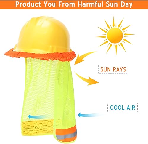 Miniatura 2 de 10 piezas de casco duro para sombra, protección para el cuello, protección contra el sol, sombra, sombra, sombra, sombra, sombrero de construcción