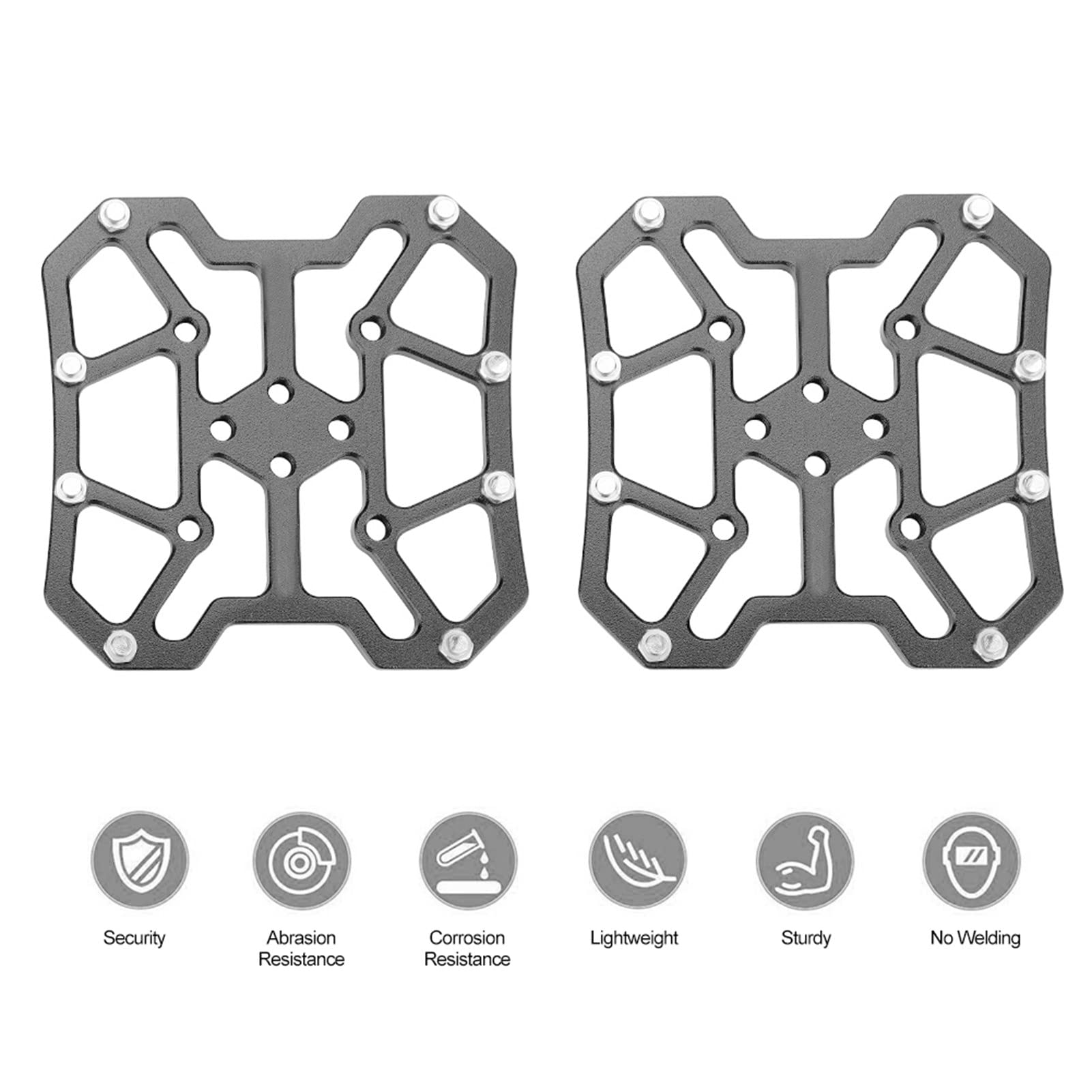 Adattatore per Pedale Bici da 1 Paio, Adattatore per Pedale Senza Clip in Lega di Alluminio Adattatori per Piattaforma Pedale Facili da Installare per SPD 9 X 9 Cm