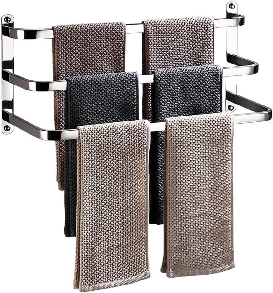 Barre porte-serviettes en inox 304 antirouille et compacte pour optimiser votre salle de bain