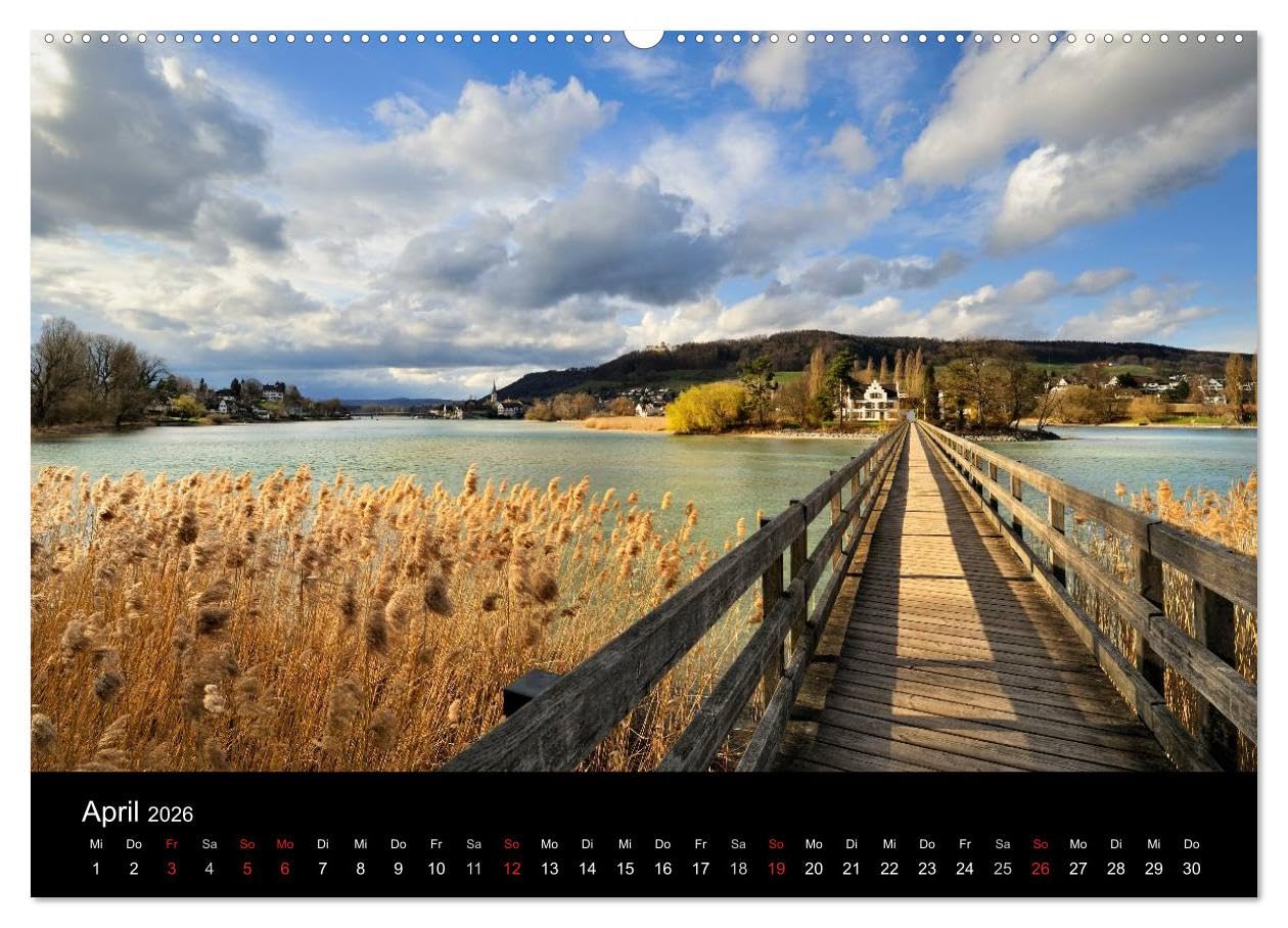 Bodensee - Uferlandschaften im schönsten Licht 2026 (hochwertiger Premium Wandkalender 2026 DIN A2 quer), Kunstdruck in Hochglanz: Monatskalender mit Bildern eines Jahres vom Bodensee (CALVENDO Orte)