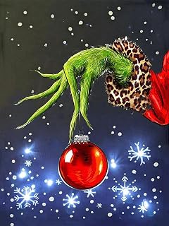 SUMELAY 5D Diamond Painting Kits for Adults, Grinch Diamond Art Kits for Adults&Beginner, Full Drill Diamond Art Paint with Round Diamonds, DIY Gem Painting Kit for Home Wall Decor 12x16 Inch (QY834)