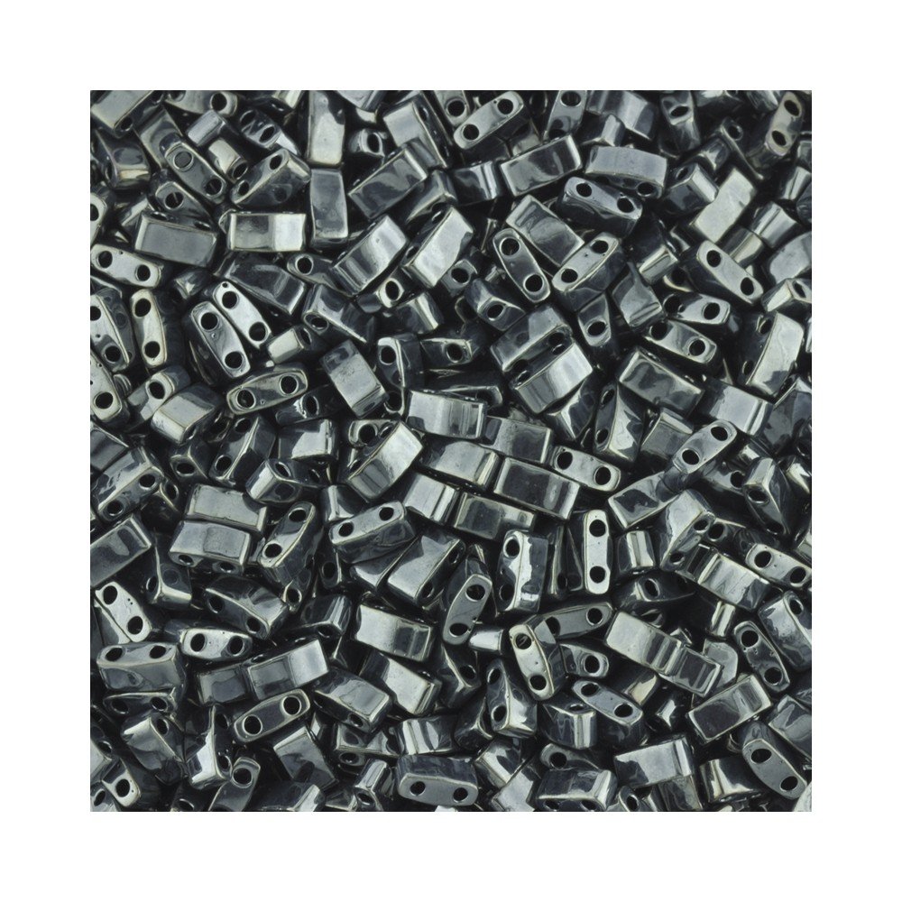 Miyuki Half Tila Beads TLH464 Haematite Qty 5 Grams