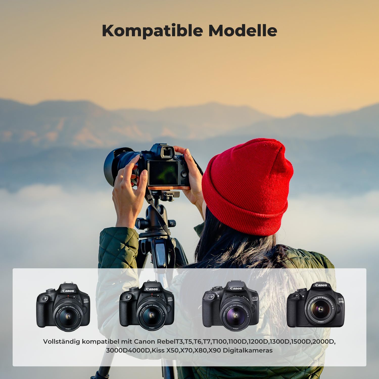 K&F CONCEPT LP-E10 Akku mit Dual-Slot-Ladegerät, Ersatzakku(2×12000mAh) kompatibel mit Canon 1100D, 1200D, 1300D, 1500D, 2000D, 3000D, EOS Kiss X50, X70, X80, X90, Rebel T3, T5, T6, T100