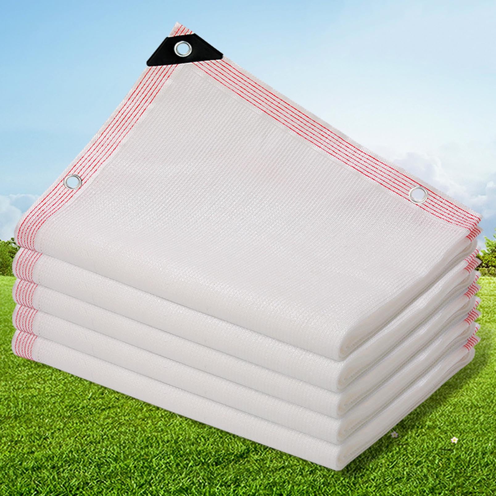 GJZQDKX Easy-to-Install White Shade Cloth 55% for Greenhouses Balconies Gardens and Terraces – Ideal for Plants and Flowers UV Protection and Sunlight Reduction