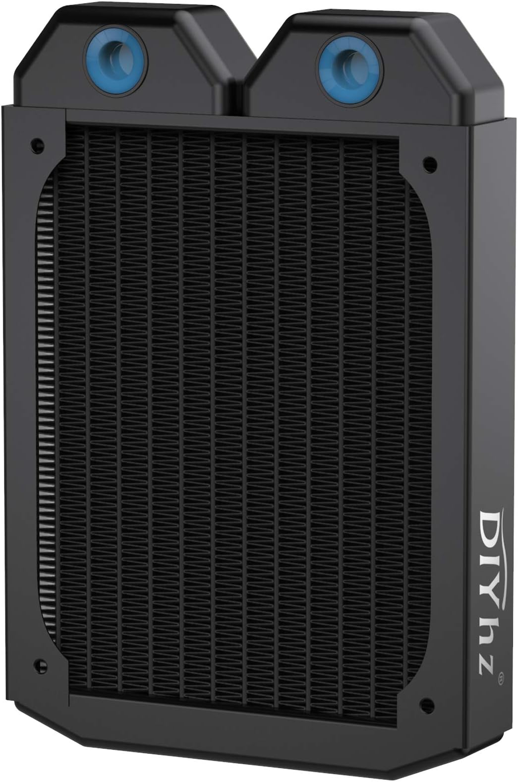 Water Cooling Computer Radiator, 12 Pipe Thick Copper Heat Exchanger Liquid Cooling Radiator G1/4 Thread Heat Row Sink 120mm for CPU PC Laser Water Cool System DC12V Black