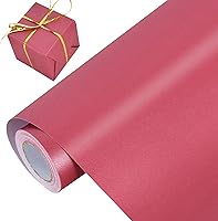 Vista 16 de BEISHIDA Papel de regalo rojo de color sólido con brillo perlado mate, papel de regalo para bodas, cumpleaños, graduación, papel de regalo