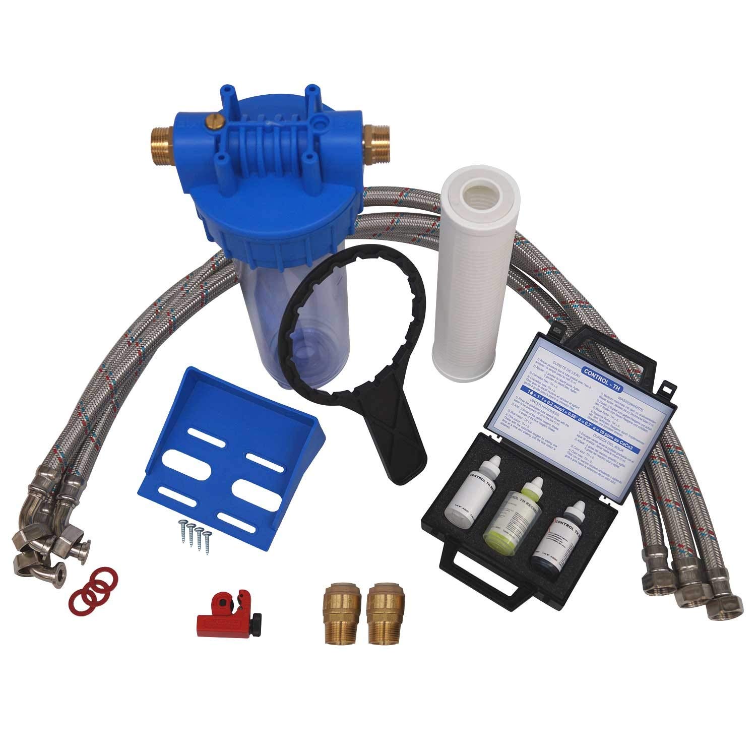 Descalcificador Bi-bloques 30l Toodo Fleck 5600 Sxt Volumétrico Con Kit De Instalación Descalcificador De Agua Domestico