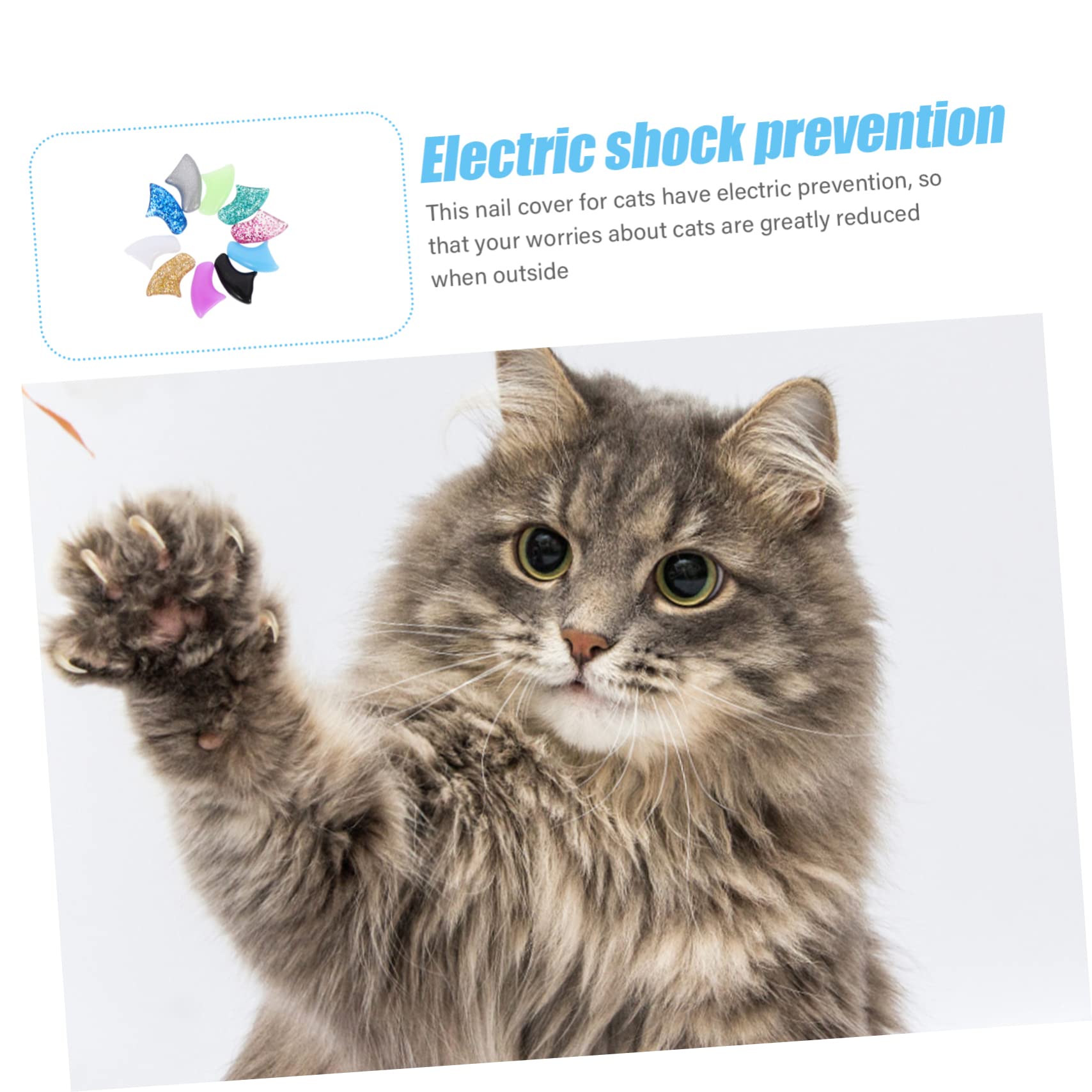 Sosoport 50juegos Cubiertas De Uñas De para Gatos y De Coloridas para Protección De Patas Reduce Arañazos y Daños El De Usar y Seguro para