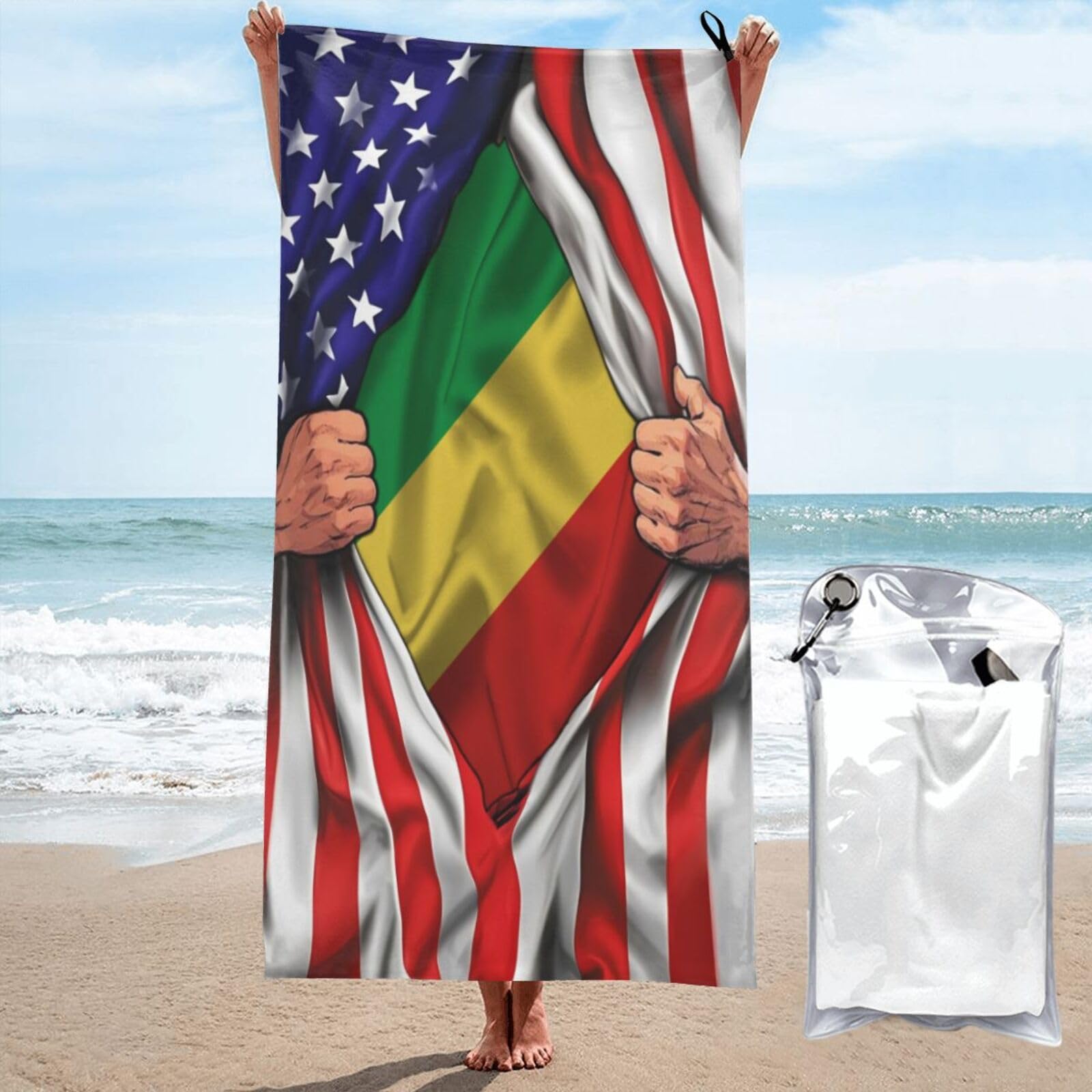 Serviette de sauna anti humidité drap de bain compact Amérique Congo