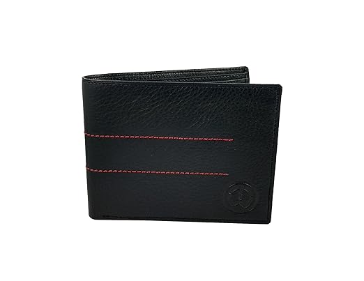 Tnw Black Designer Men's Wallet. Made in Genuine Leather