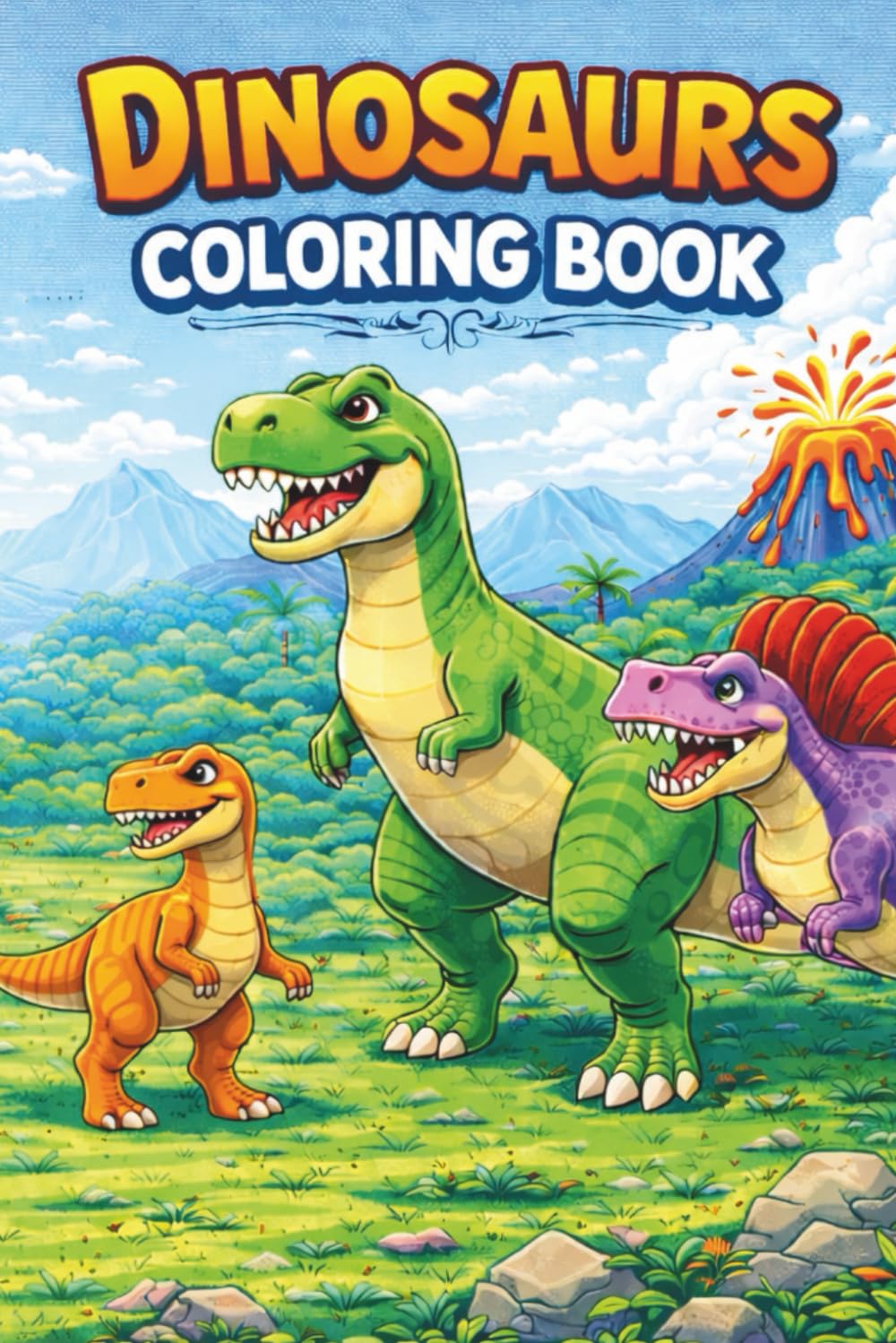 Dinosaurs Coloring Book: A Fun Coloring Book for Kids