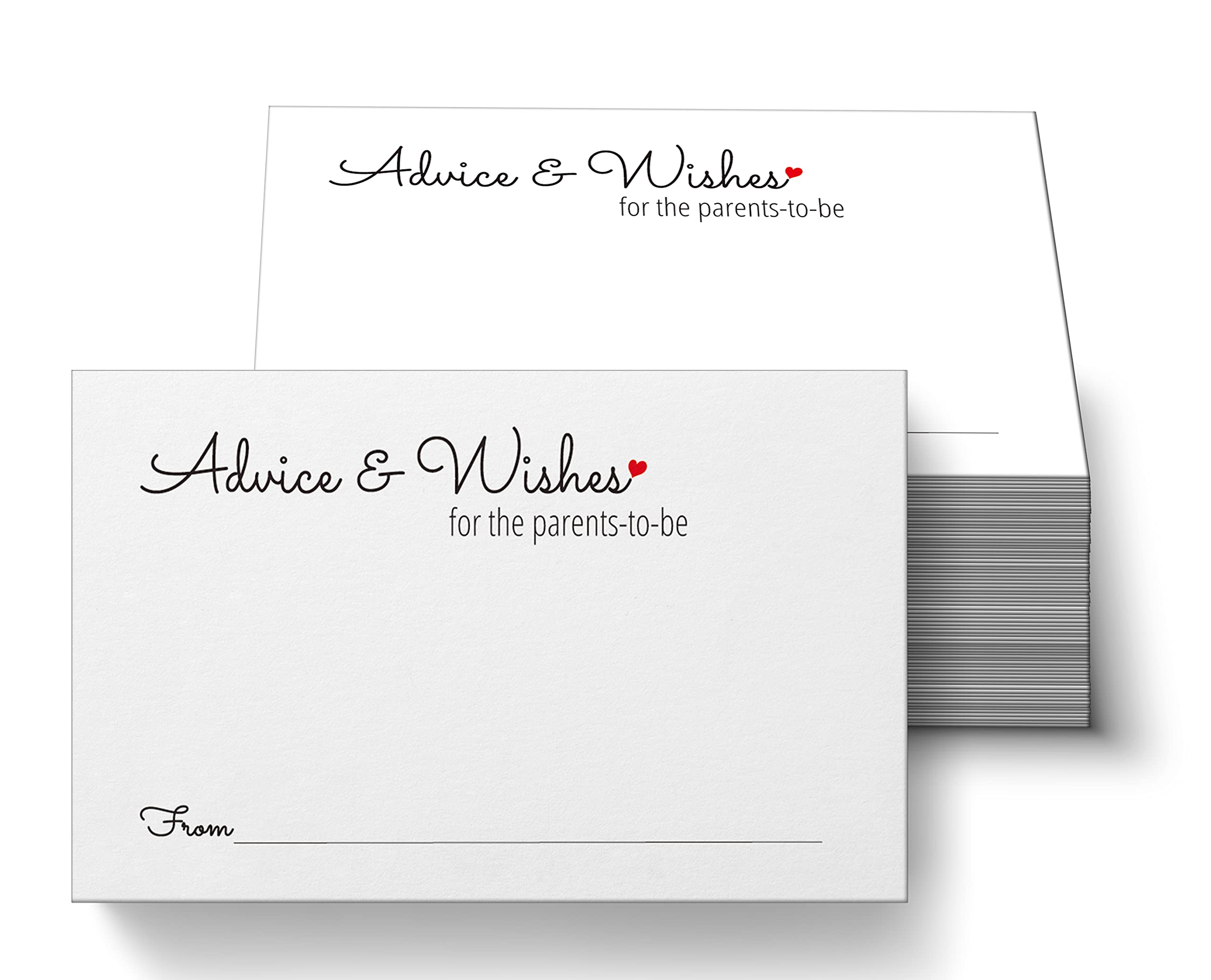RXBC2011 Advice and Wishes for the parents to be Cards Baby Shower Advice Card Mommy and Daddy Adivce Card Baby Wish Card 3.5 x 2 Inches Pack of 100