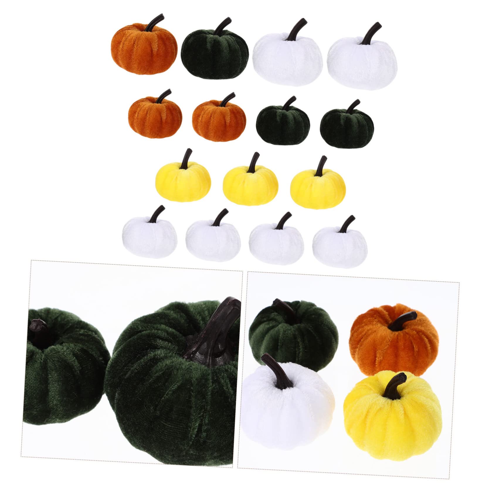 Ciieeo 45 STK künstlicher Kürbis falsches Kürbisdekor Stoff falsche Kürbisse Künstliche Kürbisse Pumpkin Decoration hochzeitsdeko dekorativer Kürbis Zubehör für Themenpartys Schaum