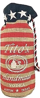 Limited Edition Tito's Vodka American Flag Logo Burlap Bag Bottle Storage