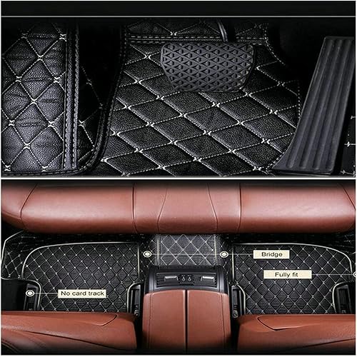 Miniatura 3 de Tapetes de cuero impermeables para automóvil y SUV, alfombrillas para hombres y mujeres, negro y beige, personalizable (color marrón)