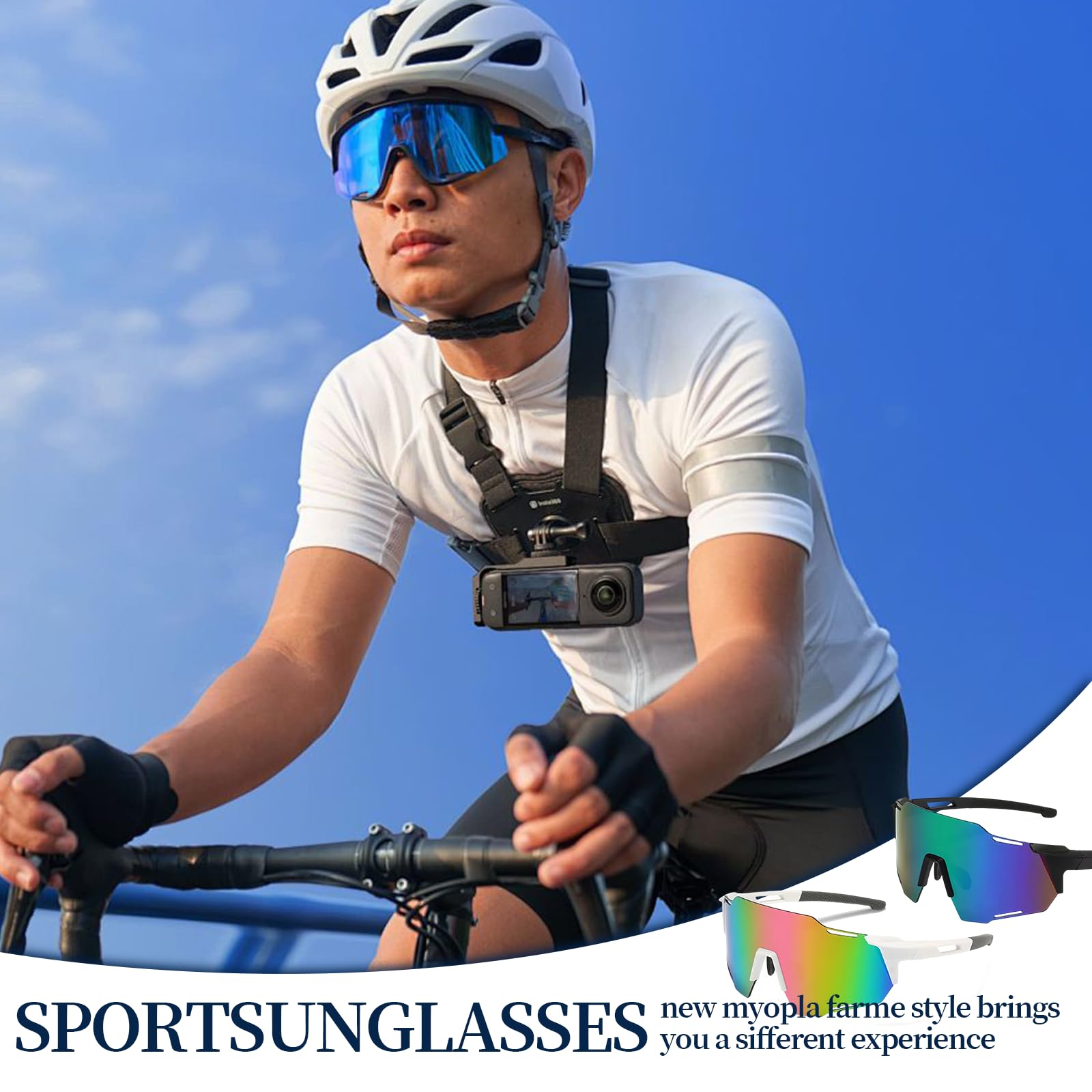 SI SEN 2 Pièces Lunette de Cyclisme, UV400 Protection Coupe-Vent, pour Homme Femme Ski Alpinisme