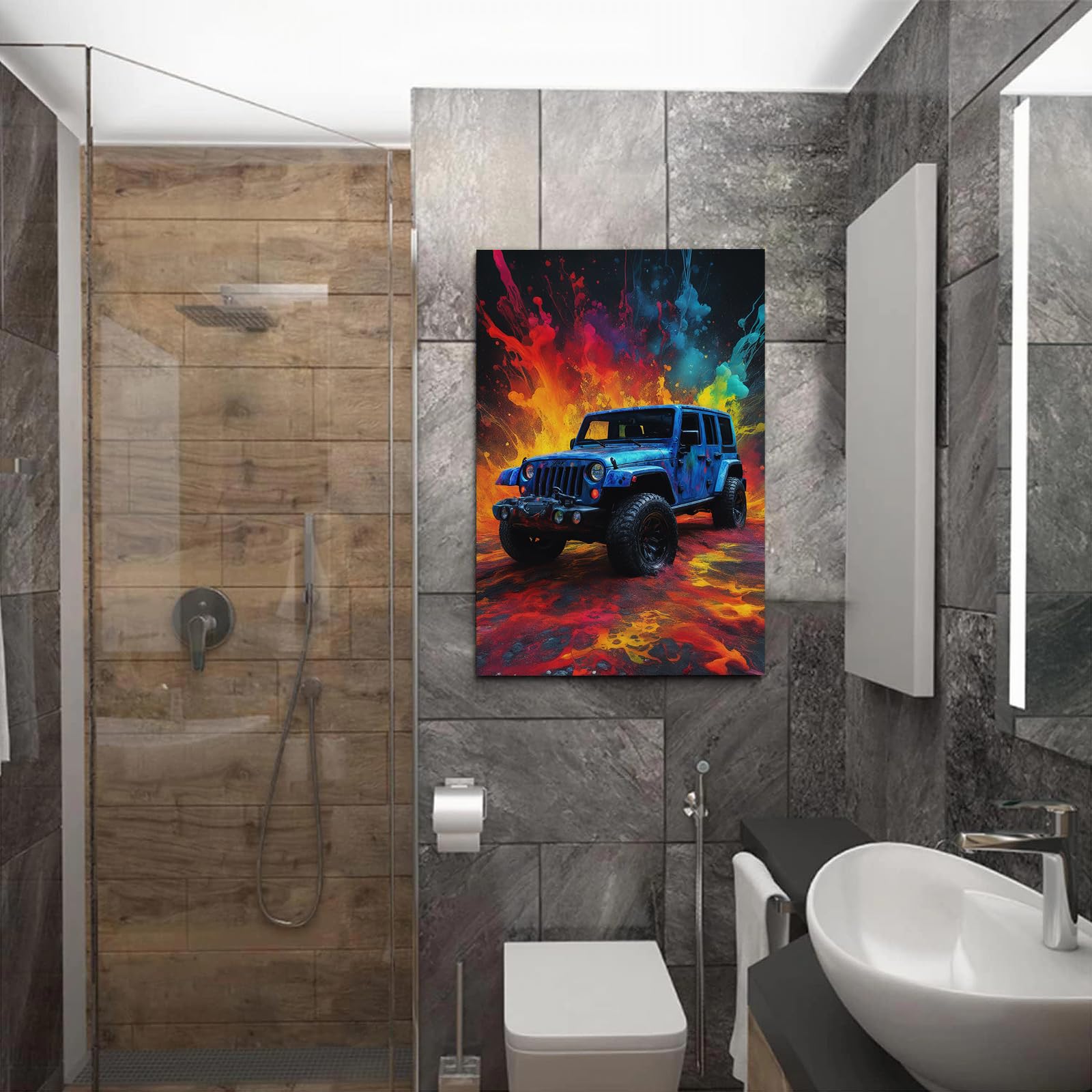 Amazon.com: Directo Jeep Canvas Wall Art Car Bedroom Decor