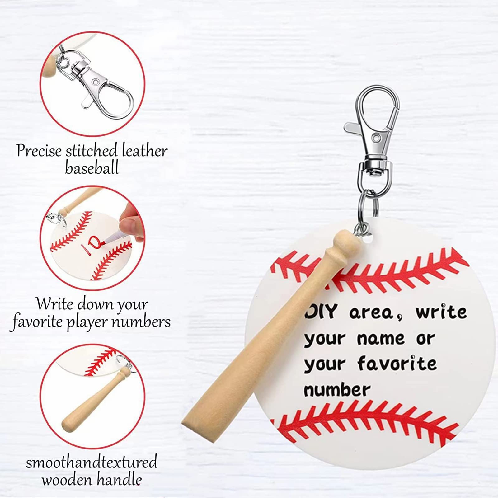 Amazon.co.jp: BluFied キーホルダー 野球 キーチェーン 野球