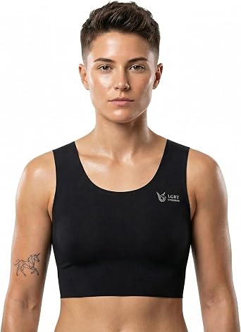 LGBT UNICORNS Seamless Chest Binder for FTM, Breathable Compression Binder Top, Invisible, Swim Binder