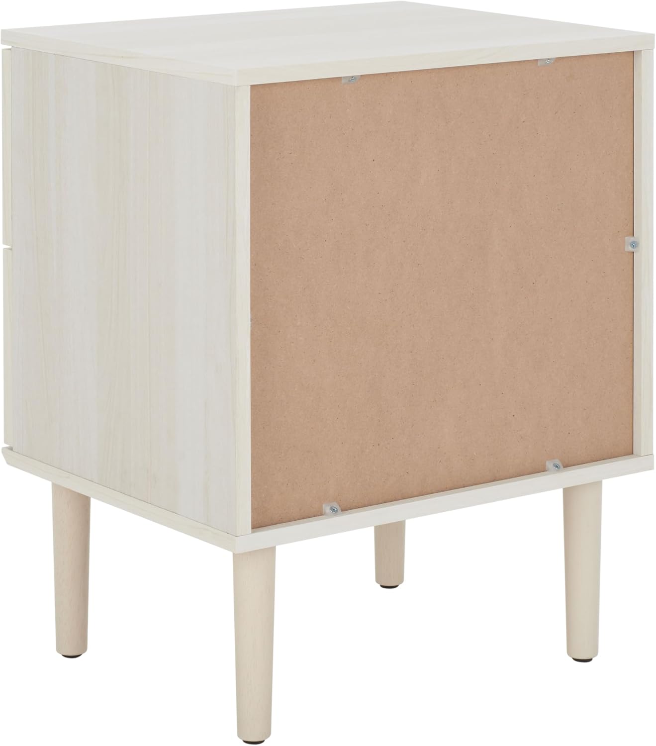 SAFAVIEH Home Collection Irelia Bleached White/Natural Rattan 2-Drawer Nightstand