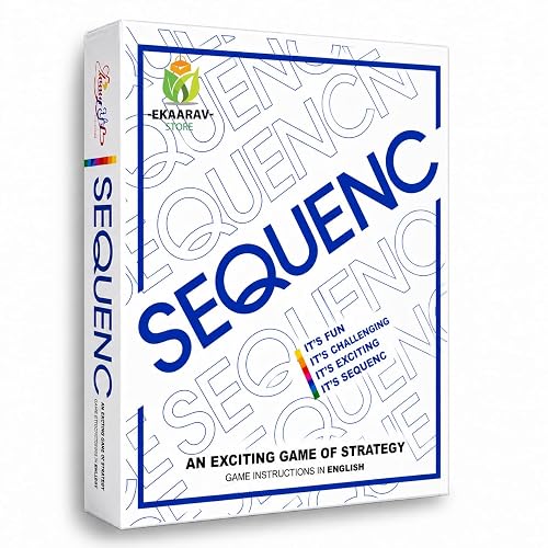 The Original EKAARAV Sequence, Strategy Game, Card Game, Board Game for Kids, Adults, Families, Educational, 2 to 12 Players, Family Fun, Activity Toy for Childrens, Gift Set for Kid, Ages 7+Year