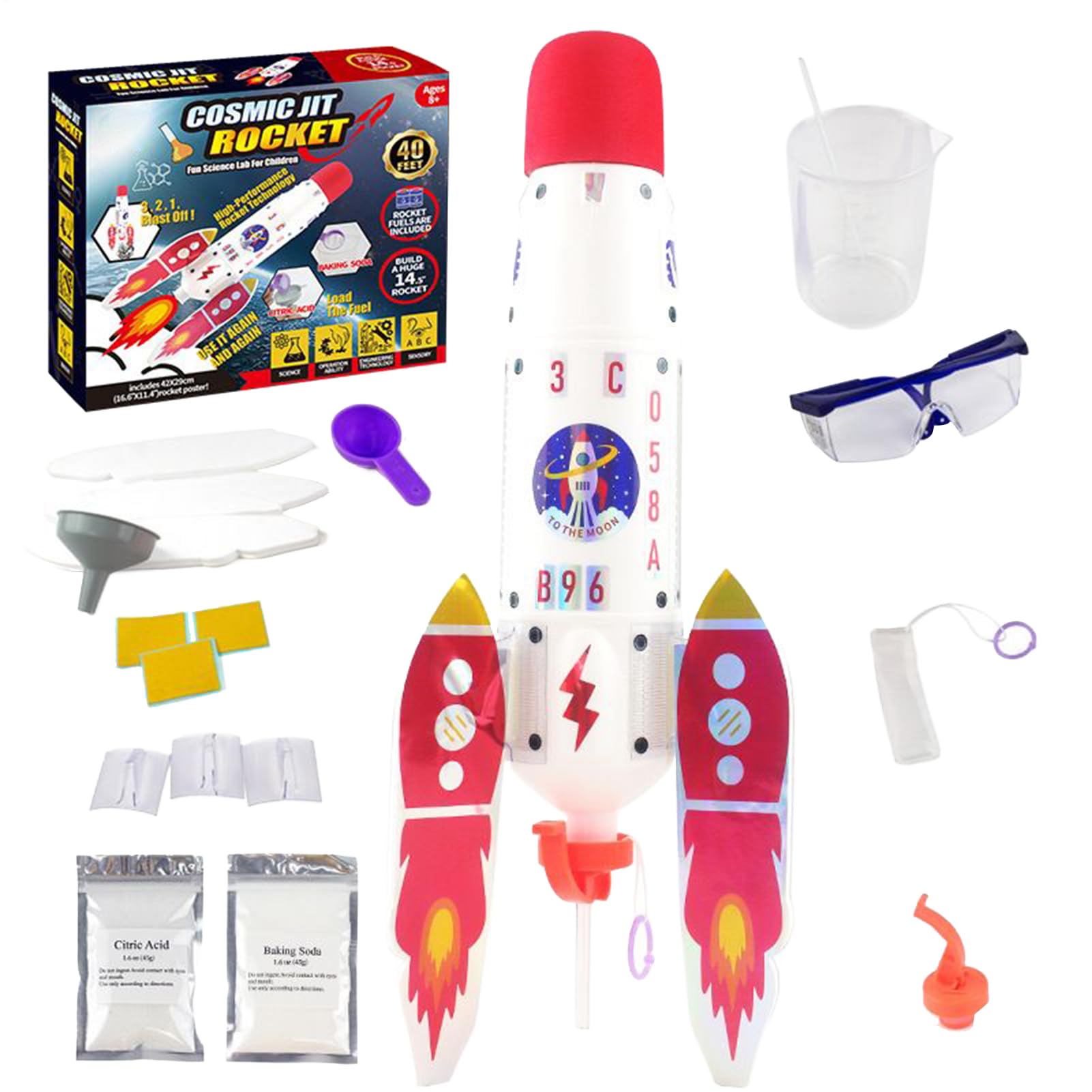Kids Rocket | Educational Games Space Rocket Toy - STEM Science Kit Interactive Preschool Learning Activities for Boys Girls Fine Motor Skills Explore Discover