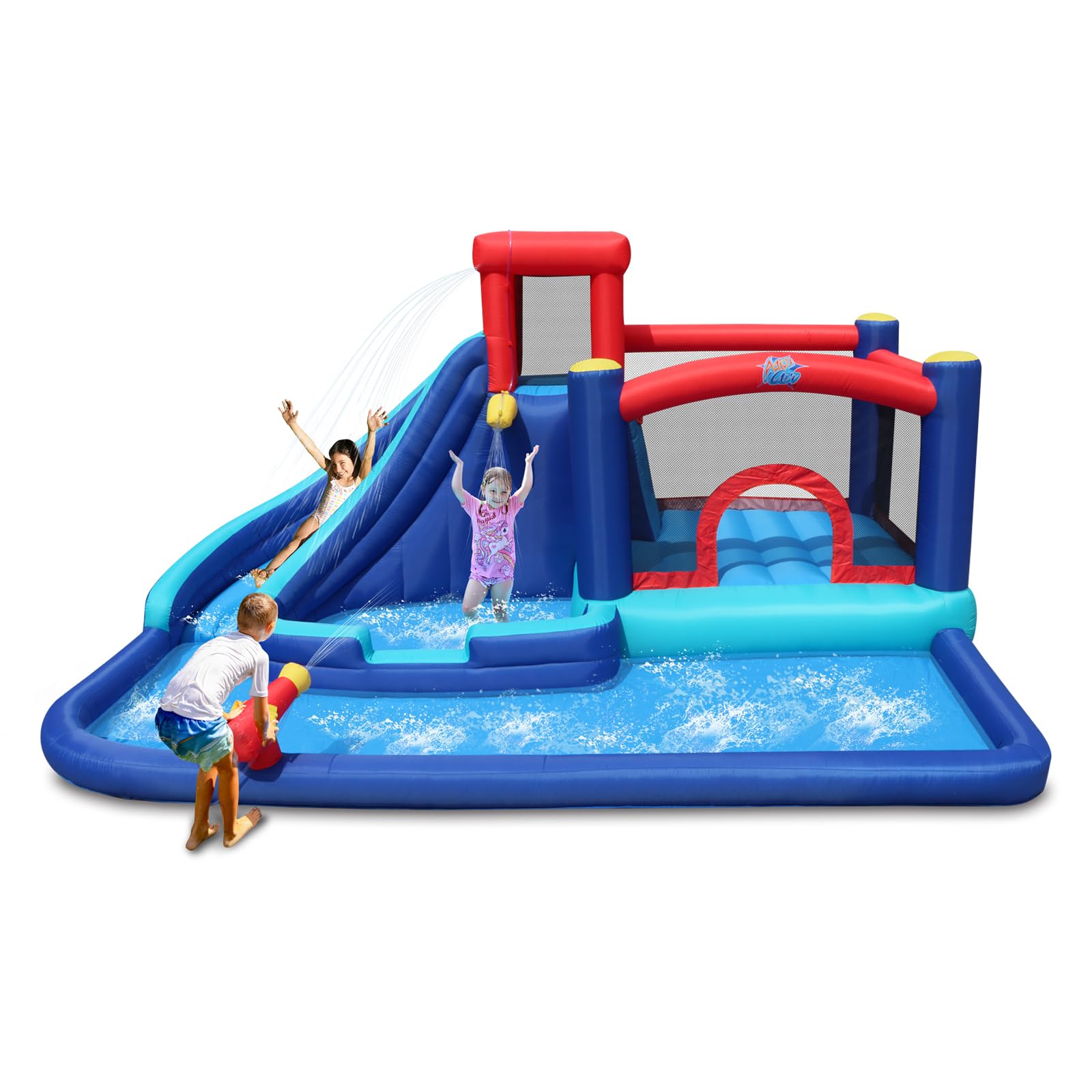 Photo 1 of ** cut damage. Selling for parts. **Action Air Inflatable Water Slide and Bounce House for Kids