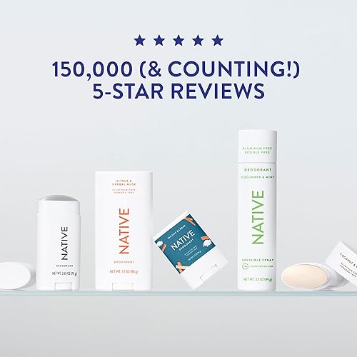 Miniatura 8 de Native Deodorant, Sin fragancia, Sin aluminio, Sin parabenos, 2.65 OZ (75 g), Aceite de coco y manteca de karité