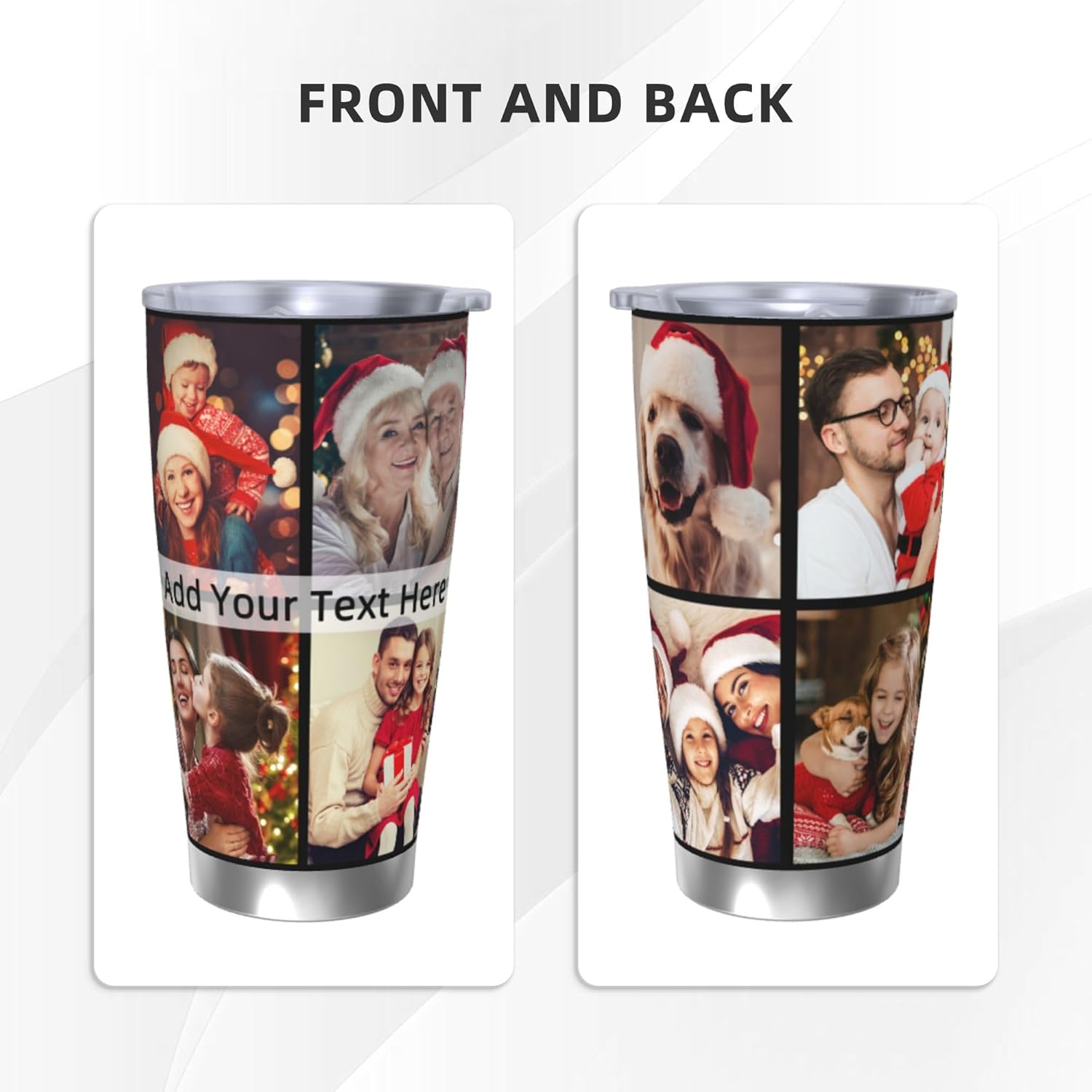 Personalized Tumbler with Photo Text Stainless Steel Tumbler with Straw Custom Funny Coffee Mug Cup Gifts for Anniversary Birthday Christmas Gift for Dad Mom Boyfriend Husband Friends - Image 5