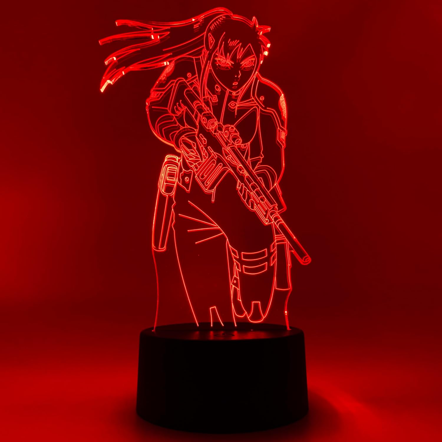 Otaku Lamps Mina Ashiro Kaiju No. 8 – Anime Lamp Figure Night Light, 16 Color RGB LED – 3D Anime Room Décor Gift for Otaku