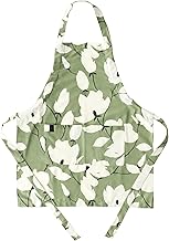 SCHÖNER WOHNEN High-Quality Cooking Apron for Men and Women – Green – Apron with Pocket – Cotton Oeko-Tex Washable – Barbecue Apron Men – Kitchen Apron for Kitchen BBQ & Catering & Gift