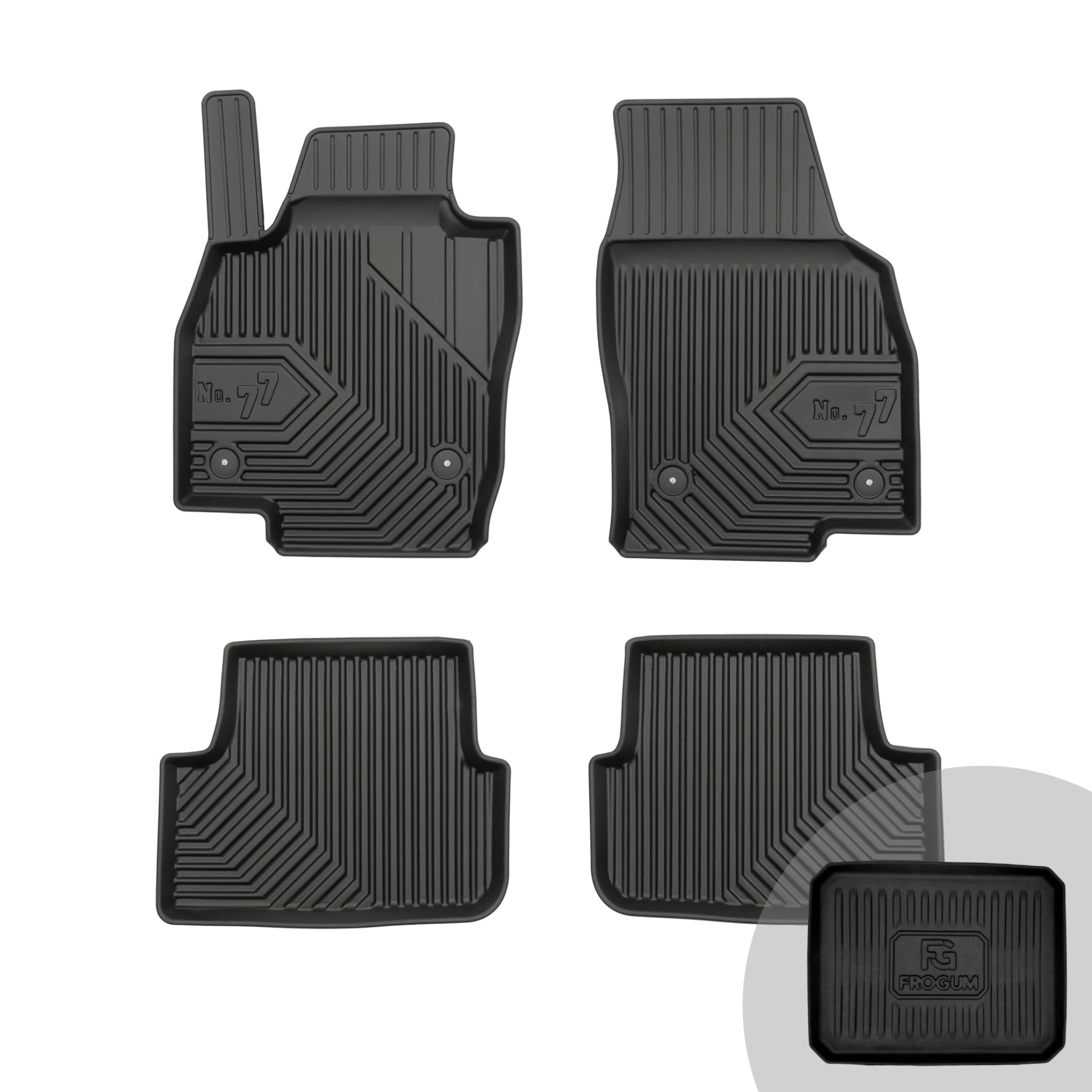 FROGUM No.77 Alfombrillas para Coche Alfombras para Seat Arona Desde 2017, para Seat Ibiza V Desde 2017 | Borde Alto | para Todo el año | Tamaño