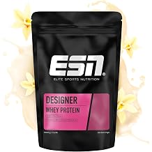 ESN Designer Whey Protein Vanilla 1000 g Pouch Up to 23 g protein per serving ideal for muscle building and maintenance made in Germany