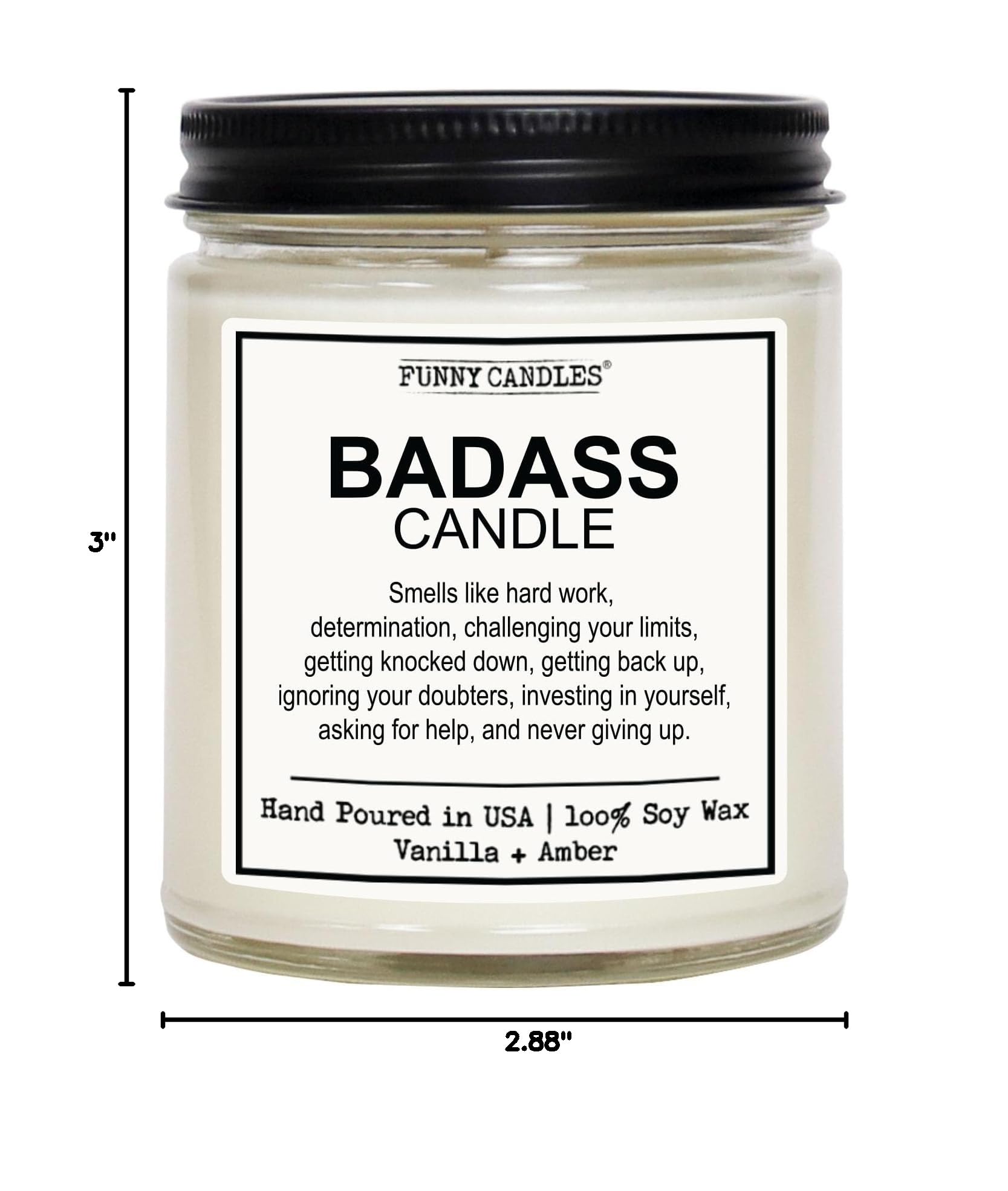 – Hilarious Congrats Gift for Graduates, Promotions, New Jobs, Boss, Good Luck, Motivational or Just Crushing Life, Vanilla Scented, 100% Soy Wax, USA Made