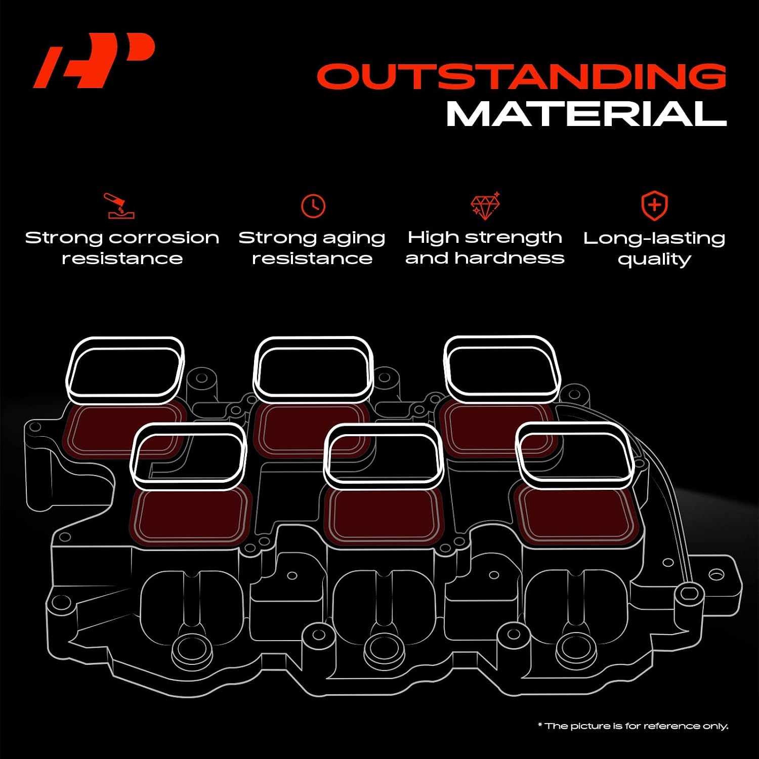 A-Premium Lower and Upper Engine Intake Manifold Gasket Set Compatible with Mitsubishi Outlander 2007-2020 3.0L