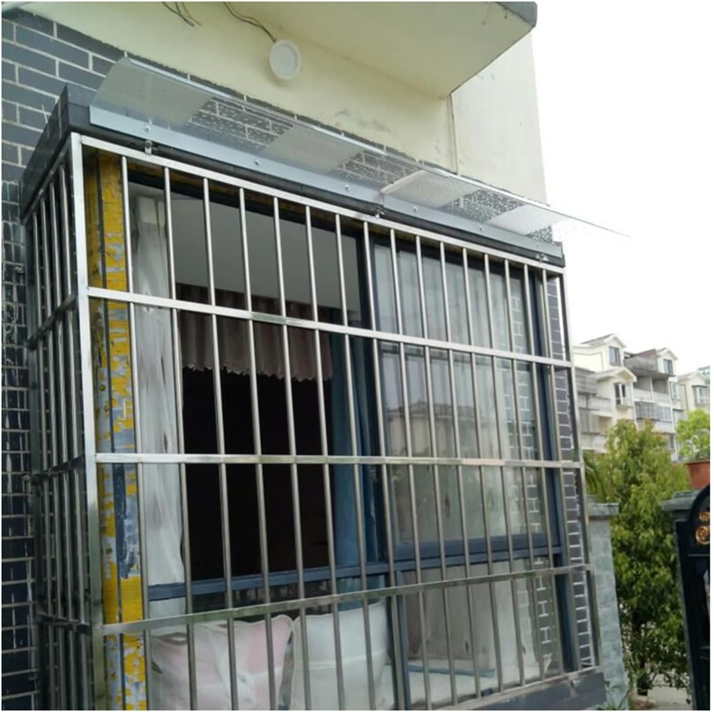 Door Window Garden Canopy Patio Porch Awning,50% Frosted And Transparent Rain Cove， Outdoor Awning Door Awning Outdoor Window Rain Shelter Cover，Rain Over Shelter ( Size : 50*180cm/19.6*70.8in )