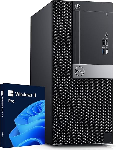 Dell Optiplex 7070 Tower Desktop Computer | Intel i7-9700 PC | 8GB DDR4 RAM | 512GB SSD Solid State | US QWERTY Keyboard, Windows 11 Pro (Renewed) - 1