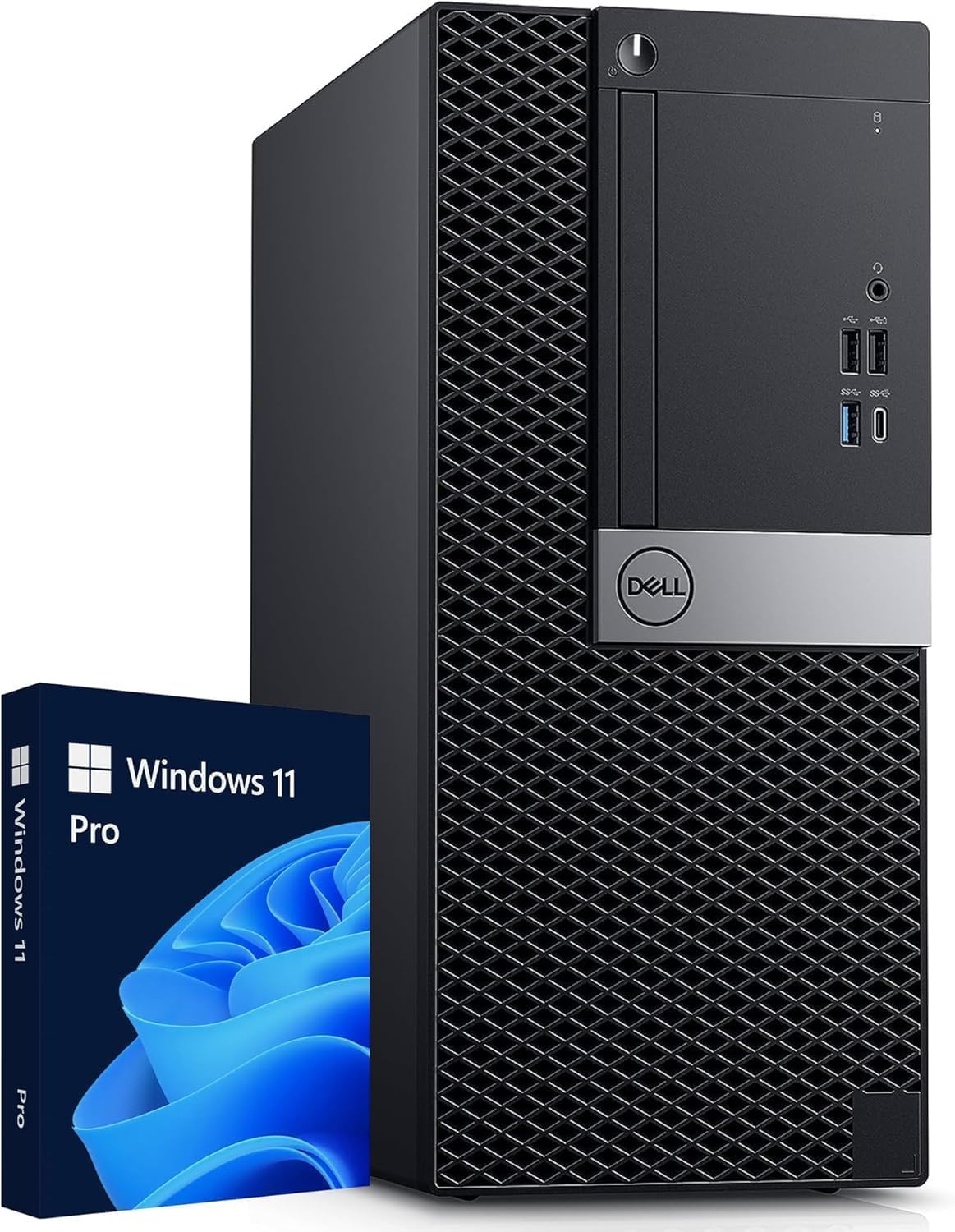 Dell Optiplex 7070 Tower Desktop Computer | Intel i7-9700 PC | 8GB DDR4 RAM | 512GB SSD Solid State | US QWERTY Keyboard, Windows 11 Pro (Renewed)