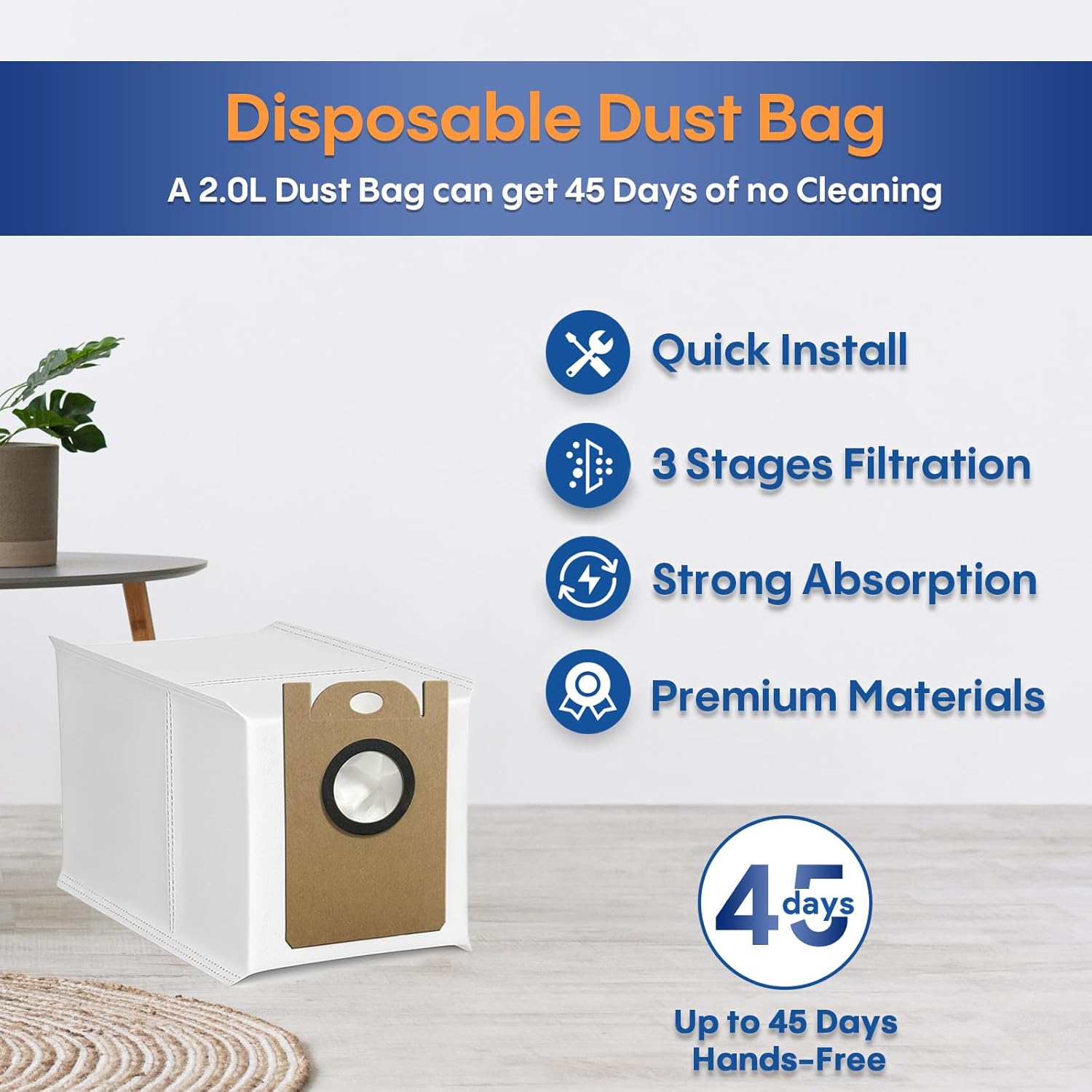 8Pack Dust Bags Compatible with BL20Pro