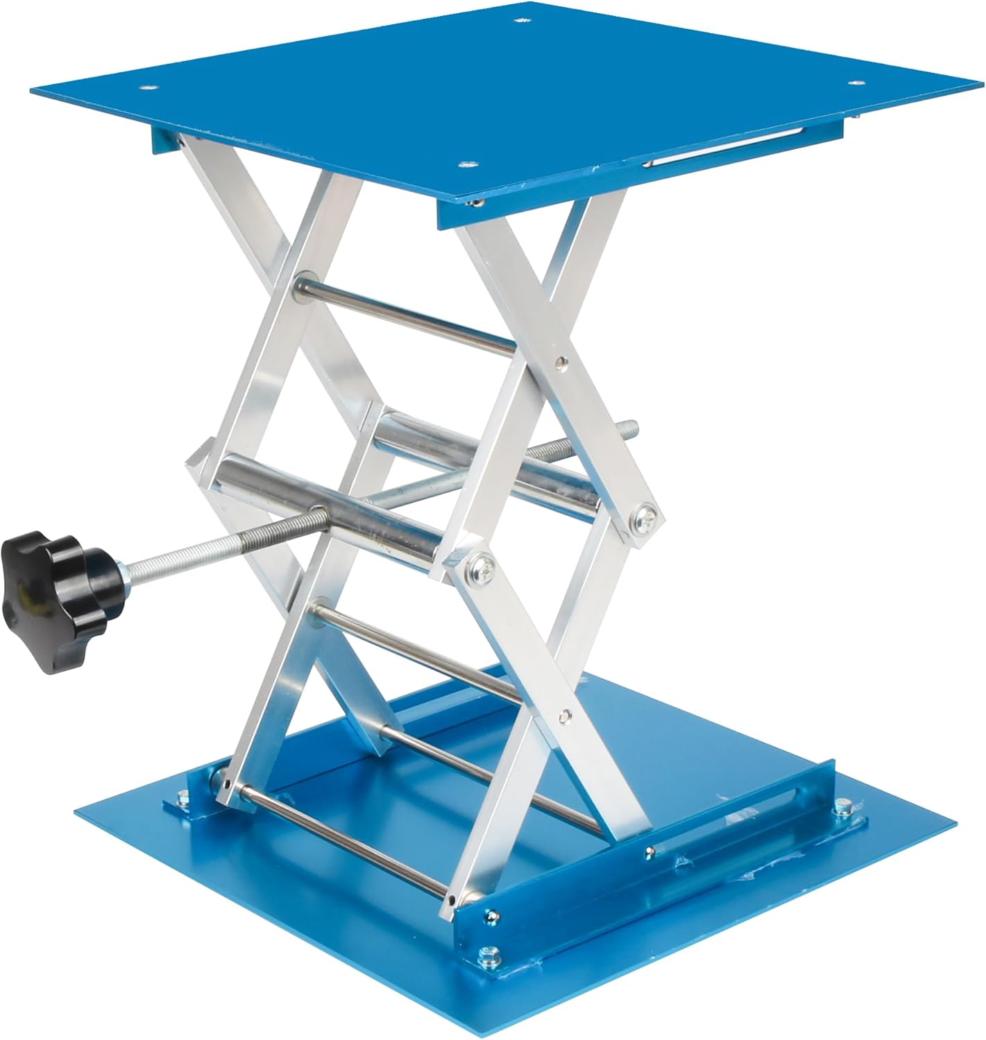 Lab Jack, 12x12 inch Aluminum Oxide Lifting Platform Lab Lifter Stand Table Scientific Laboratory Scissor Jack, Vertical Lift Range 80 to 355mm (30x30cm/11.81''x11.81'')