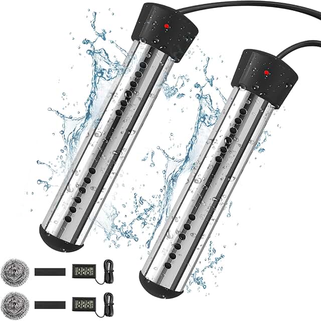 Immersion Water Heater 2Pack with Guard Cover
