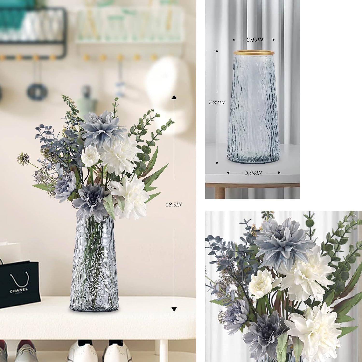 Leftover Faux Flowers in Vase,Sunflowers Artificial Flowers with Vase,Table Centerpieces for Dining Room,Flower Centerpieces for Tables,Fake Flowers with Vase,Kitchen Table Decor,Coffee Table Decor