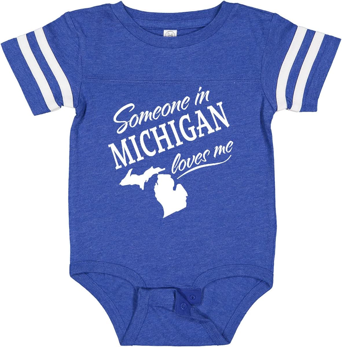 inktastic Someone in Michigan Loves Me Baby Bodysuit