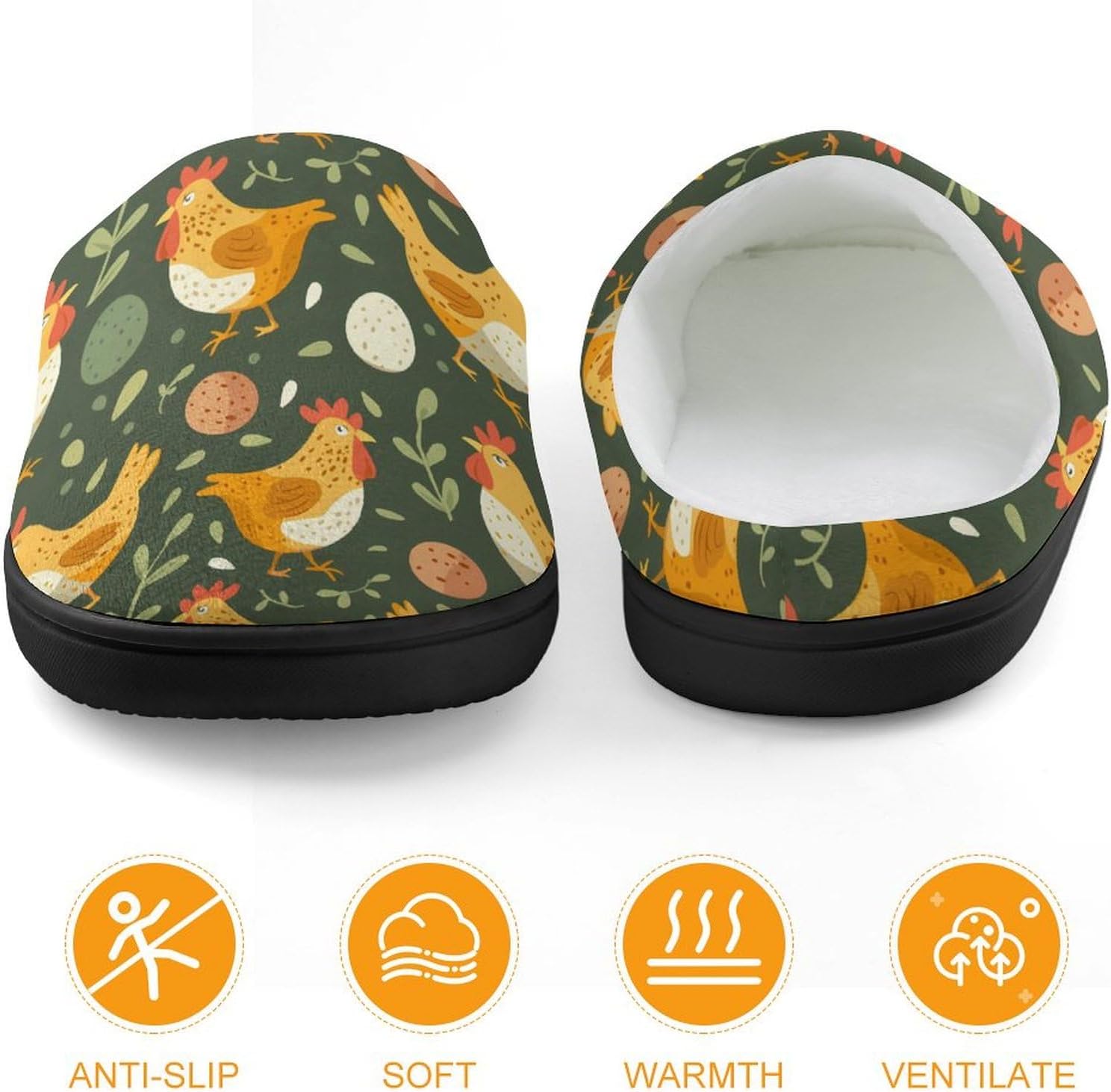 Chicken And Eggs Cute Cotton Slippers Anti-slip House Shoe Slipper Indoor Outdoor